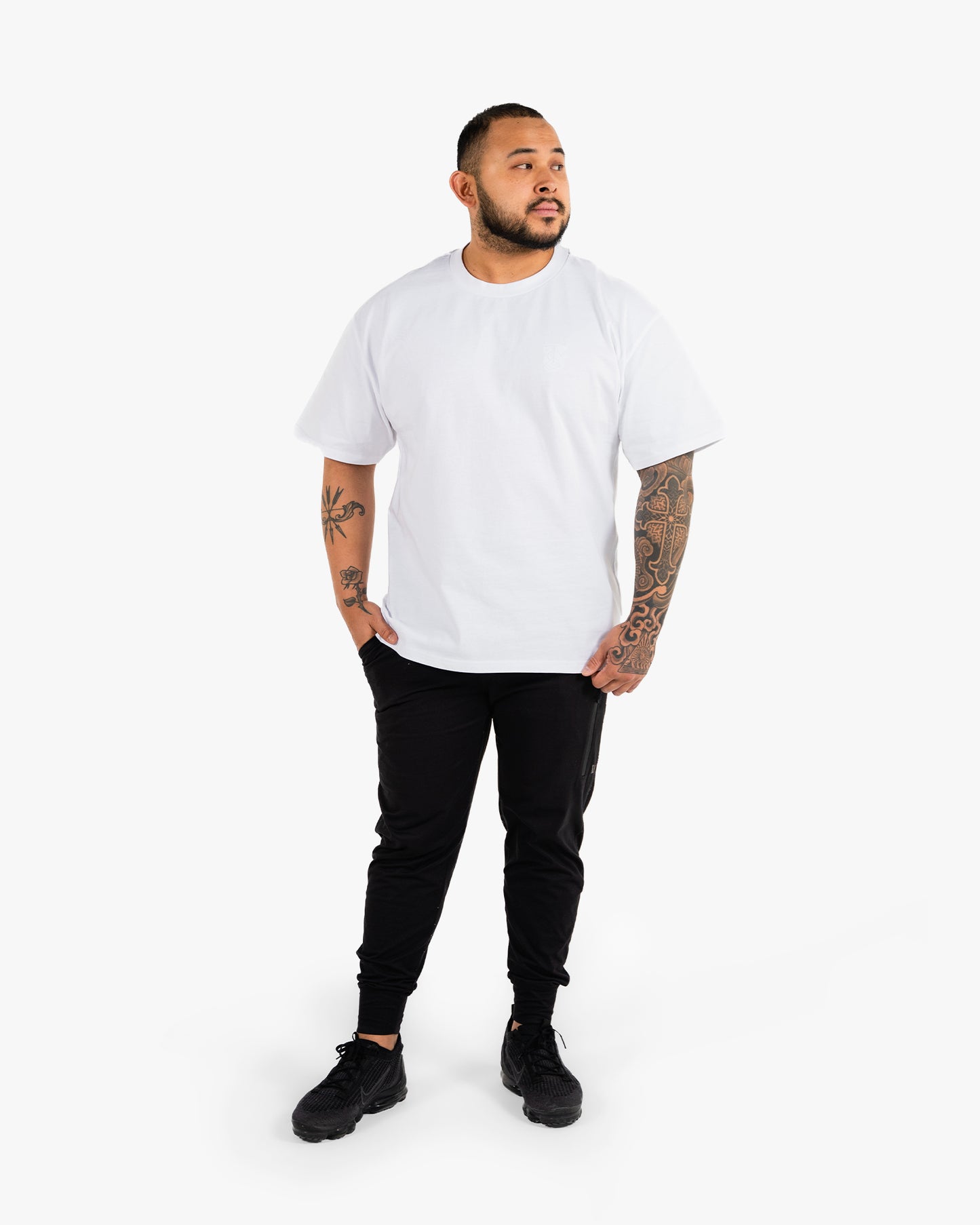 Icon Heavyweight Tee - White w/ White