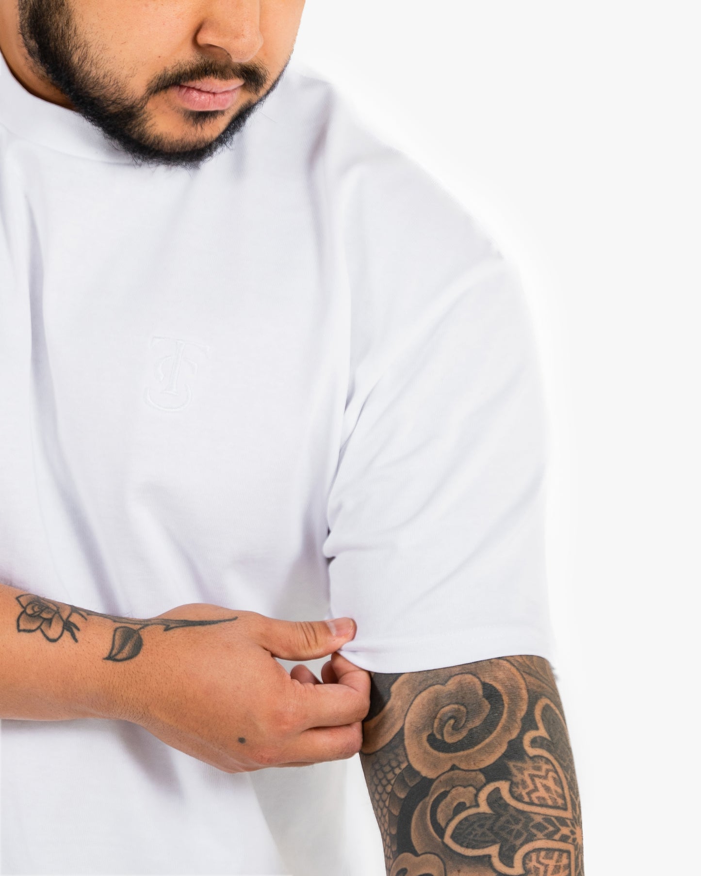 Icon Heavyweight Tee - White w/ White