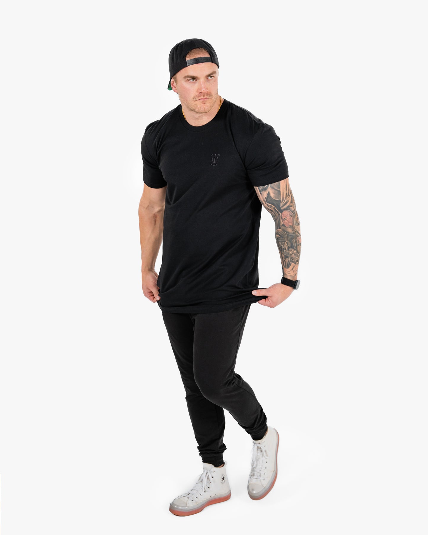 Icon Long Tee - Black w/ Black