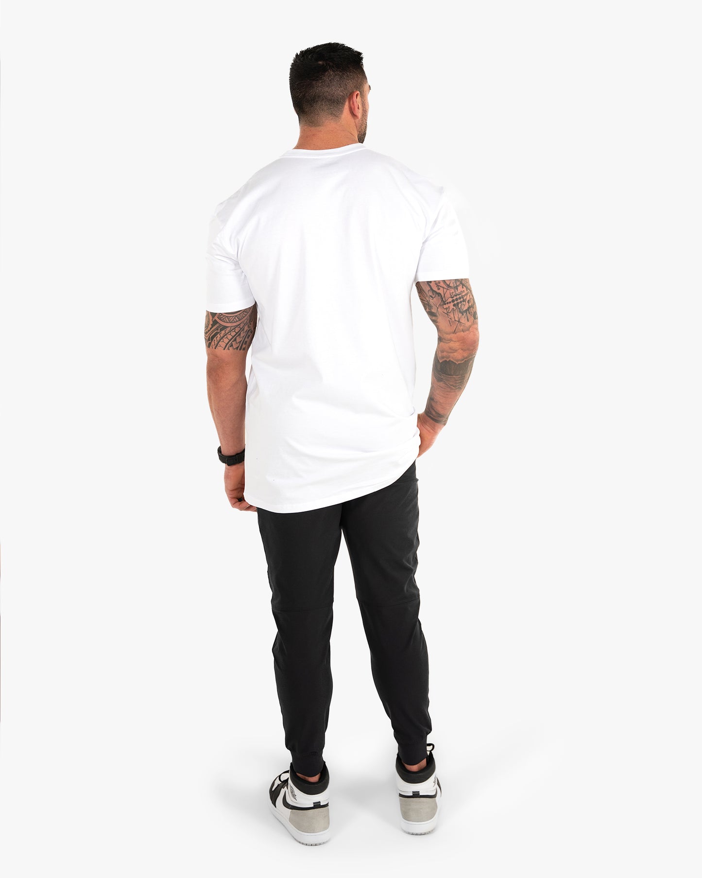 Icon Long Tee - White w/ White