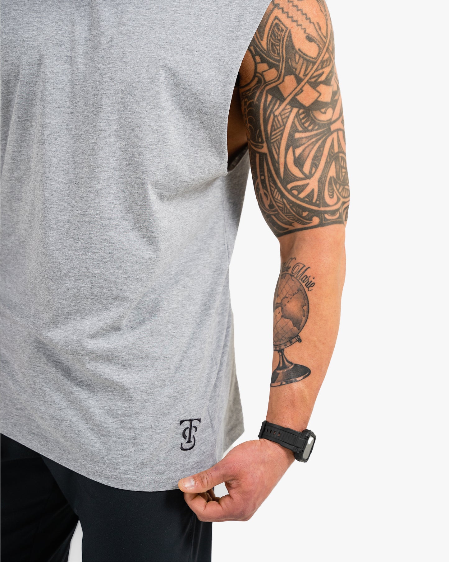 Icon Tank - Heather w/ Black