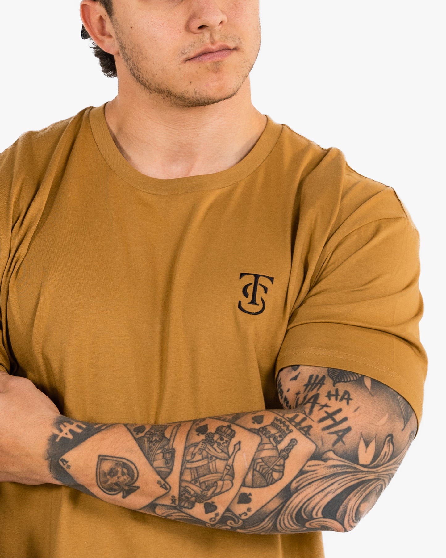 Icon Tee - Camel w/ Black