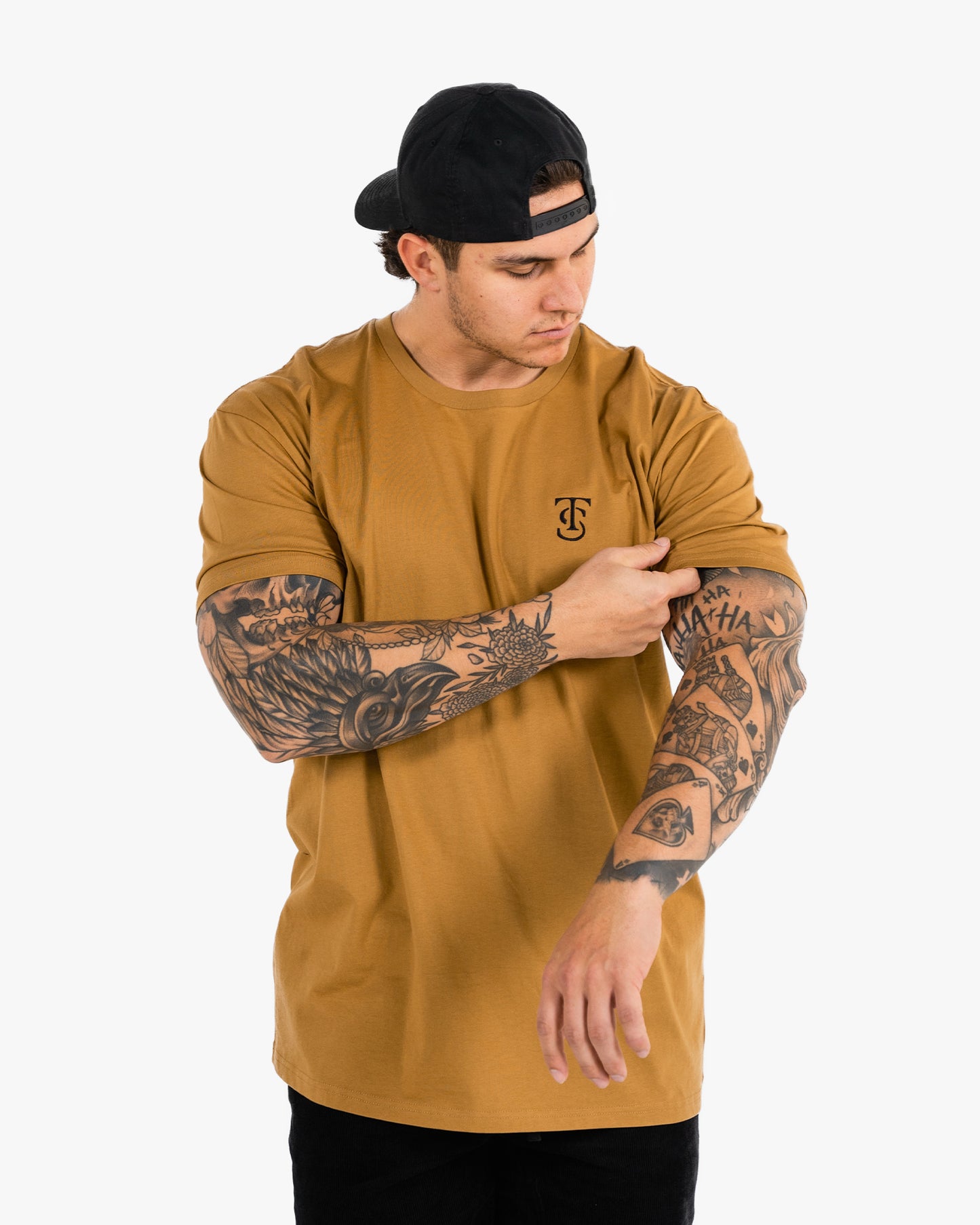 Icon Tee - Camel w/ Black