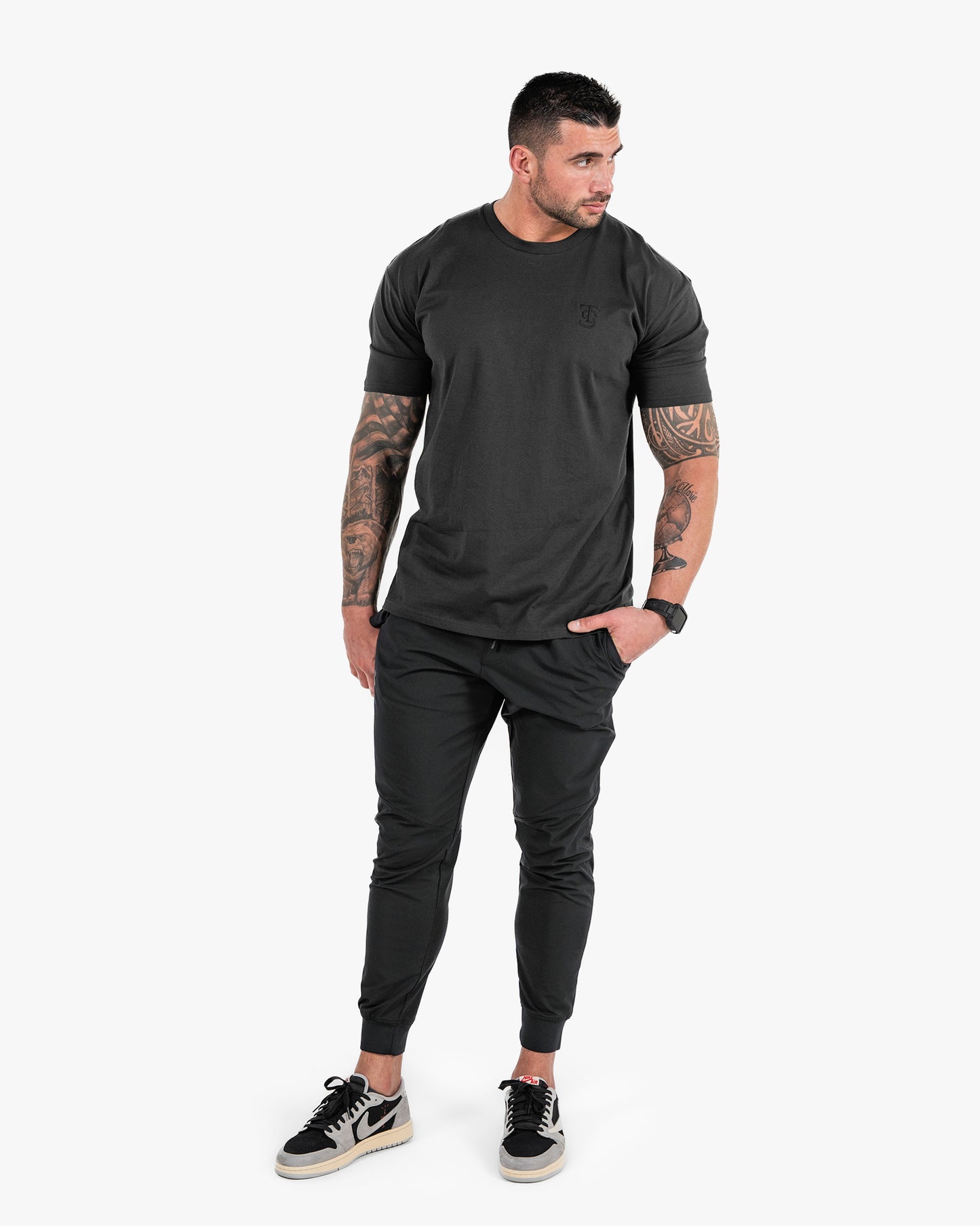 Icon Tee - Charcoal w/ Black