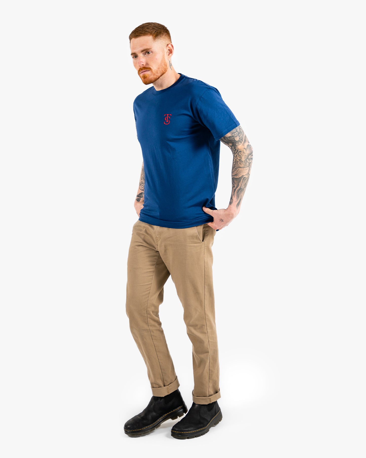 Icon Tee - Blue w/ Red