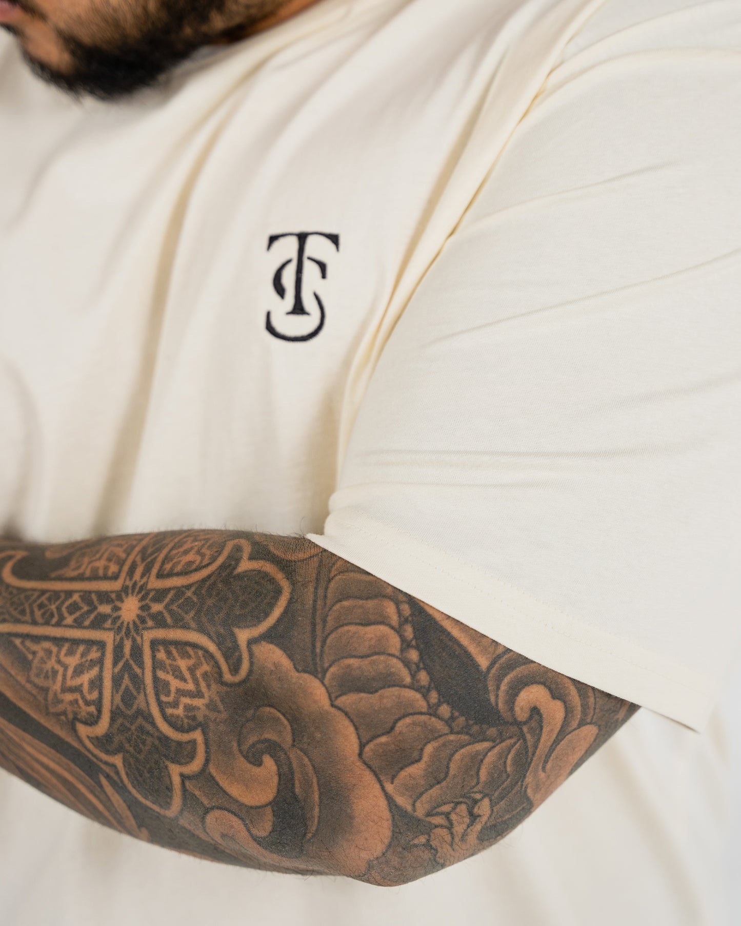 Icon Tee - Ecru w/ Black