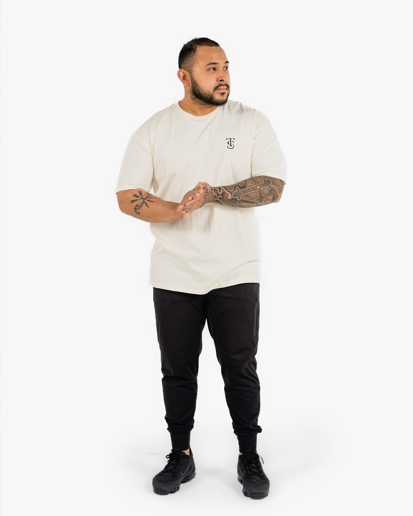 Icon Tee - Ecru w/ Black