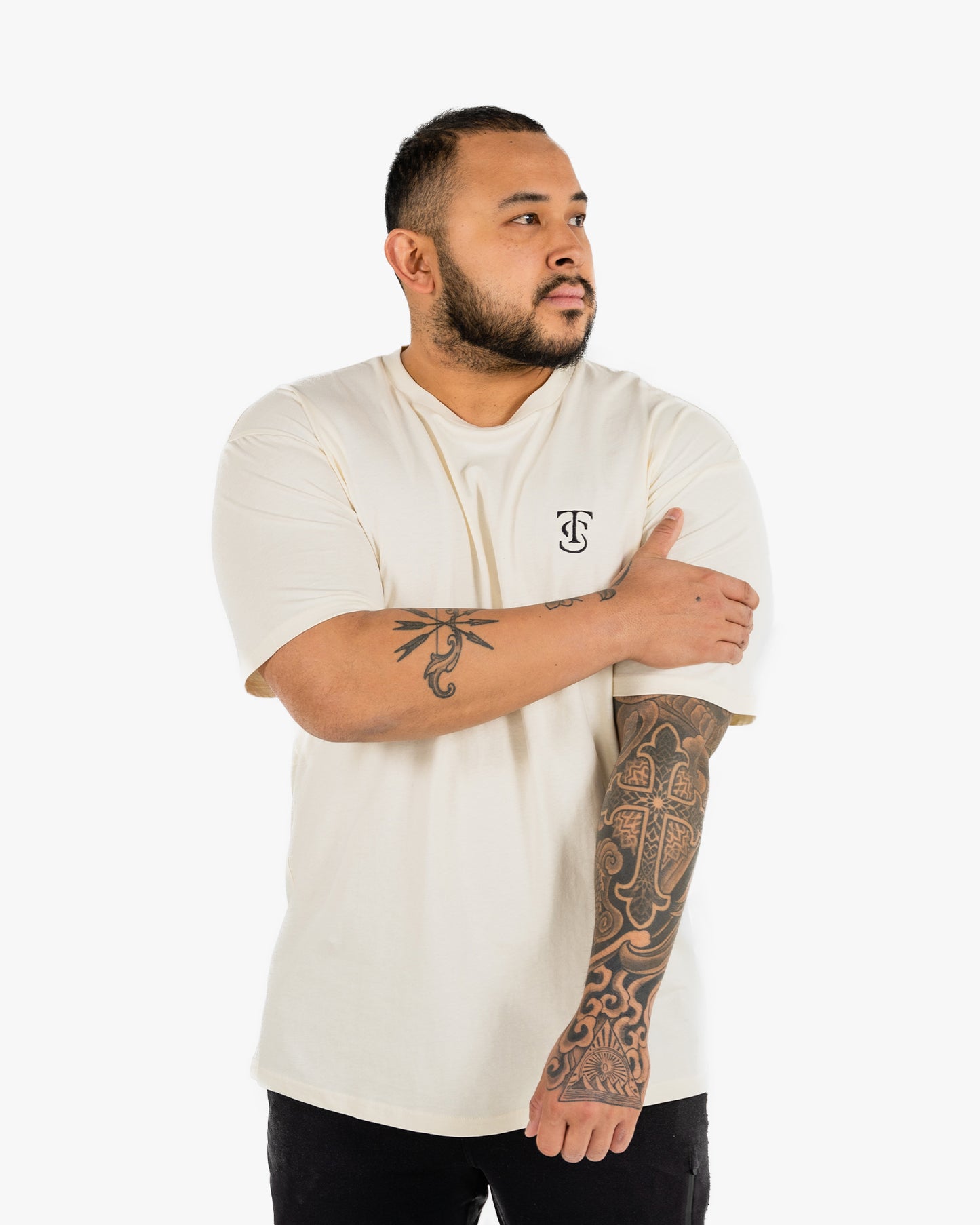 Icon Tee - Ecru w/ Black