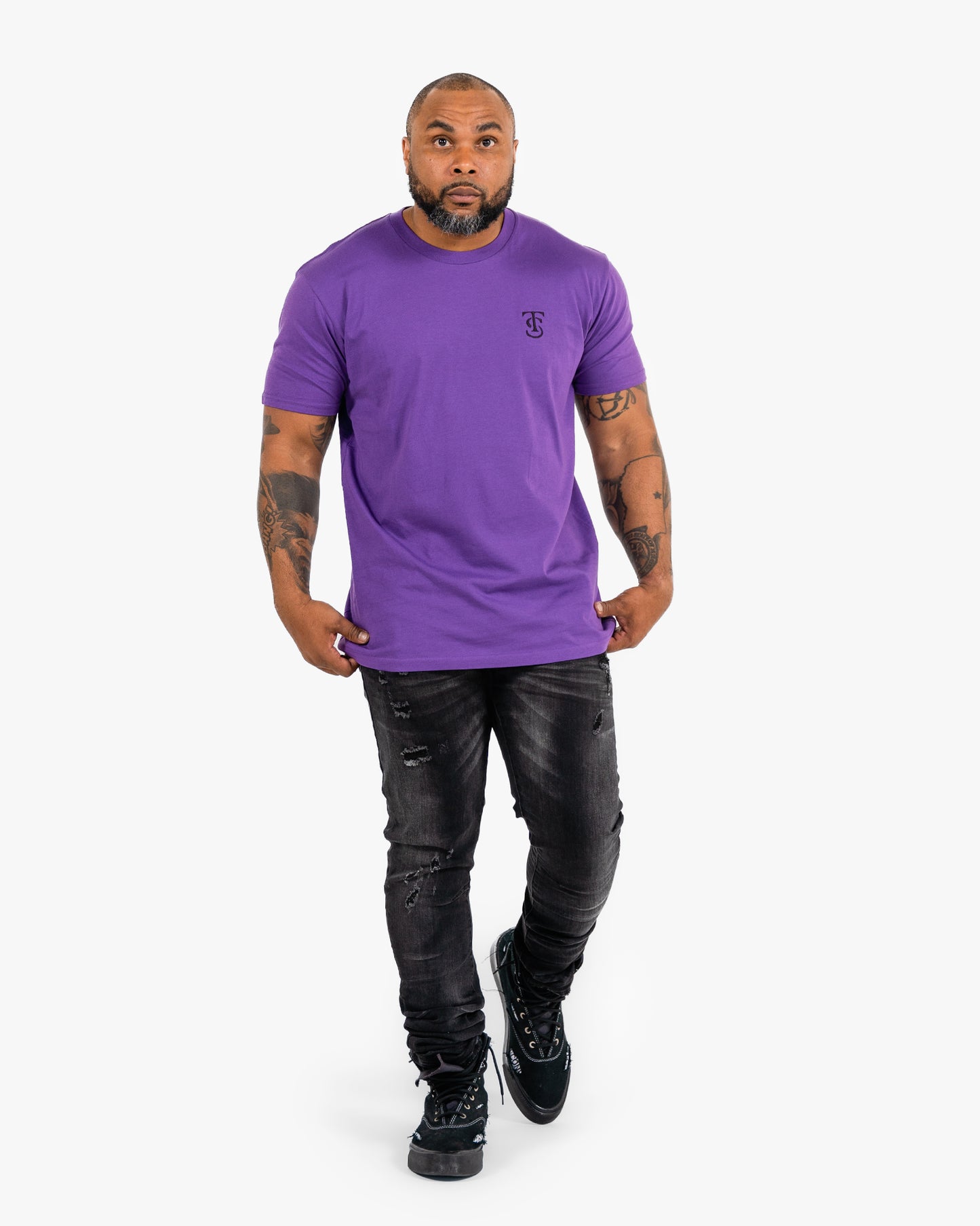 Icon Tee - Purple w/ Black