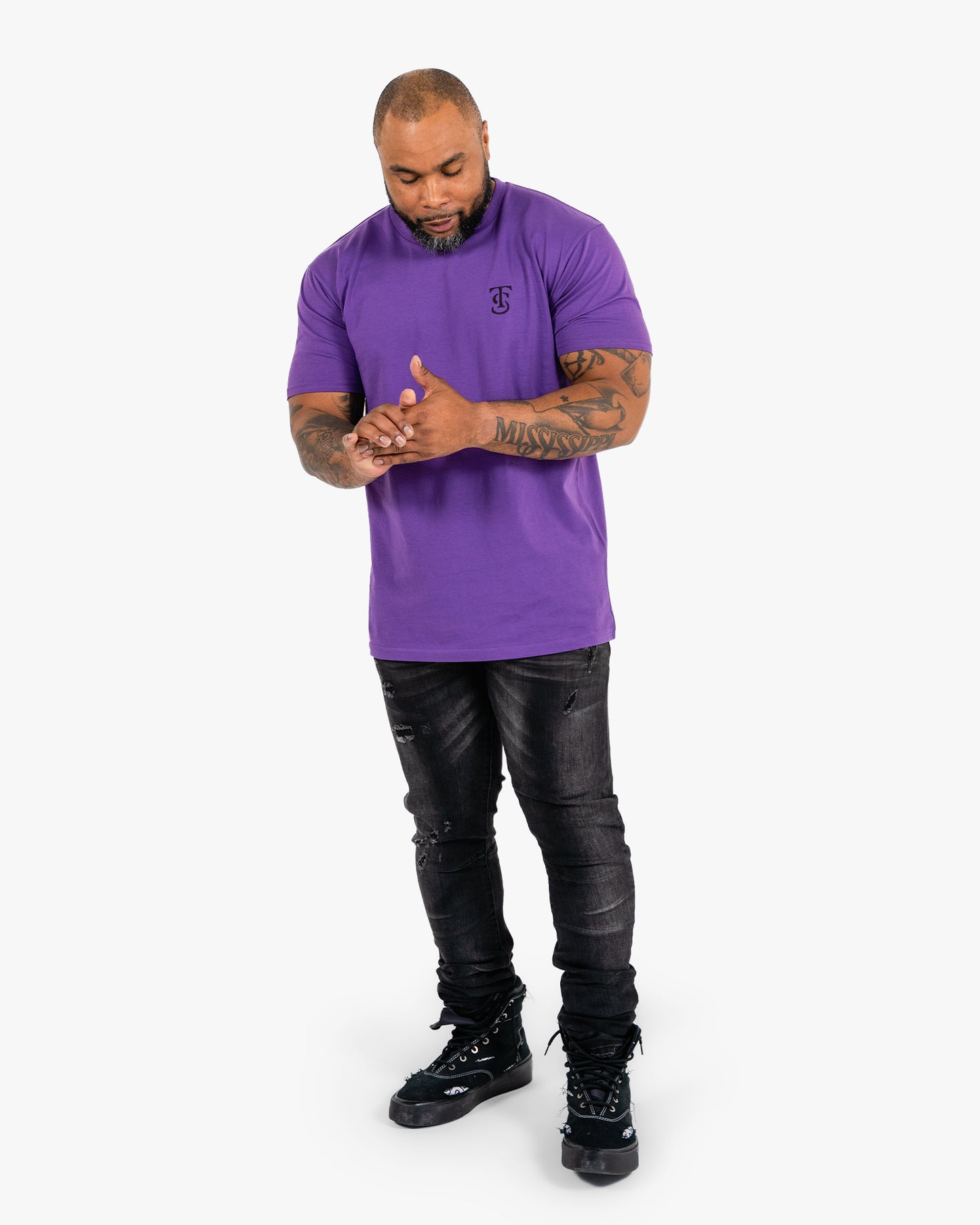 Icon Tee - Purple w/ Black