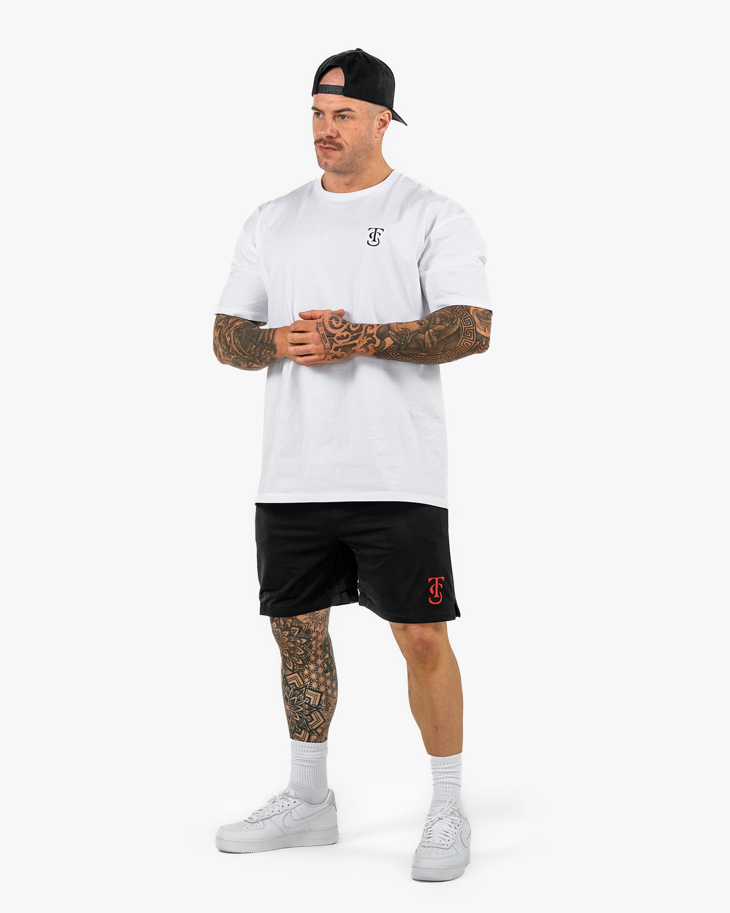 Icon Court Shorts - Black w/ Red