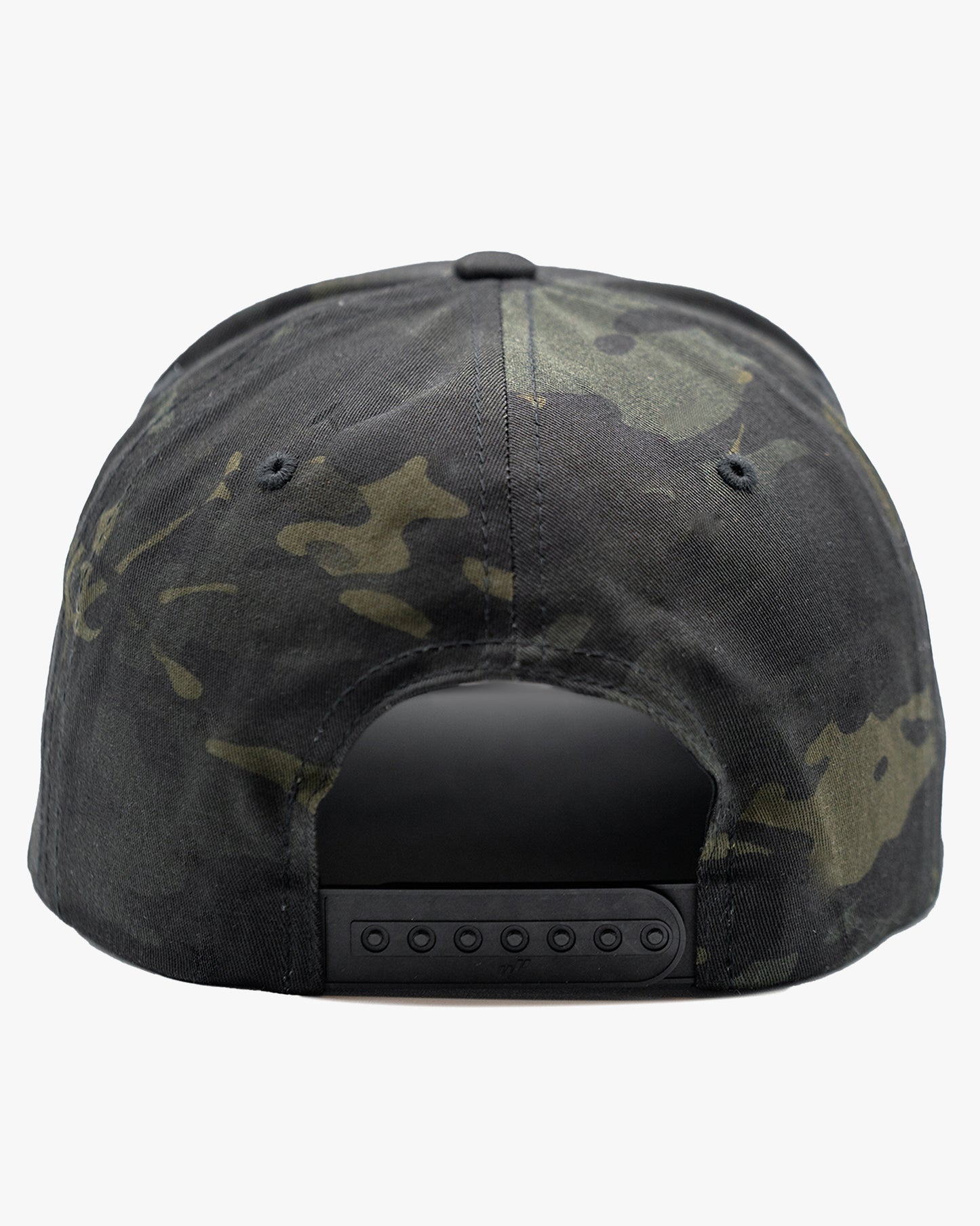 Icon Snapback Hat- Black Camo w/ White
