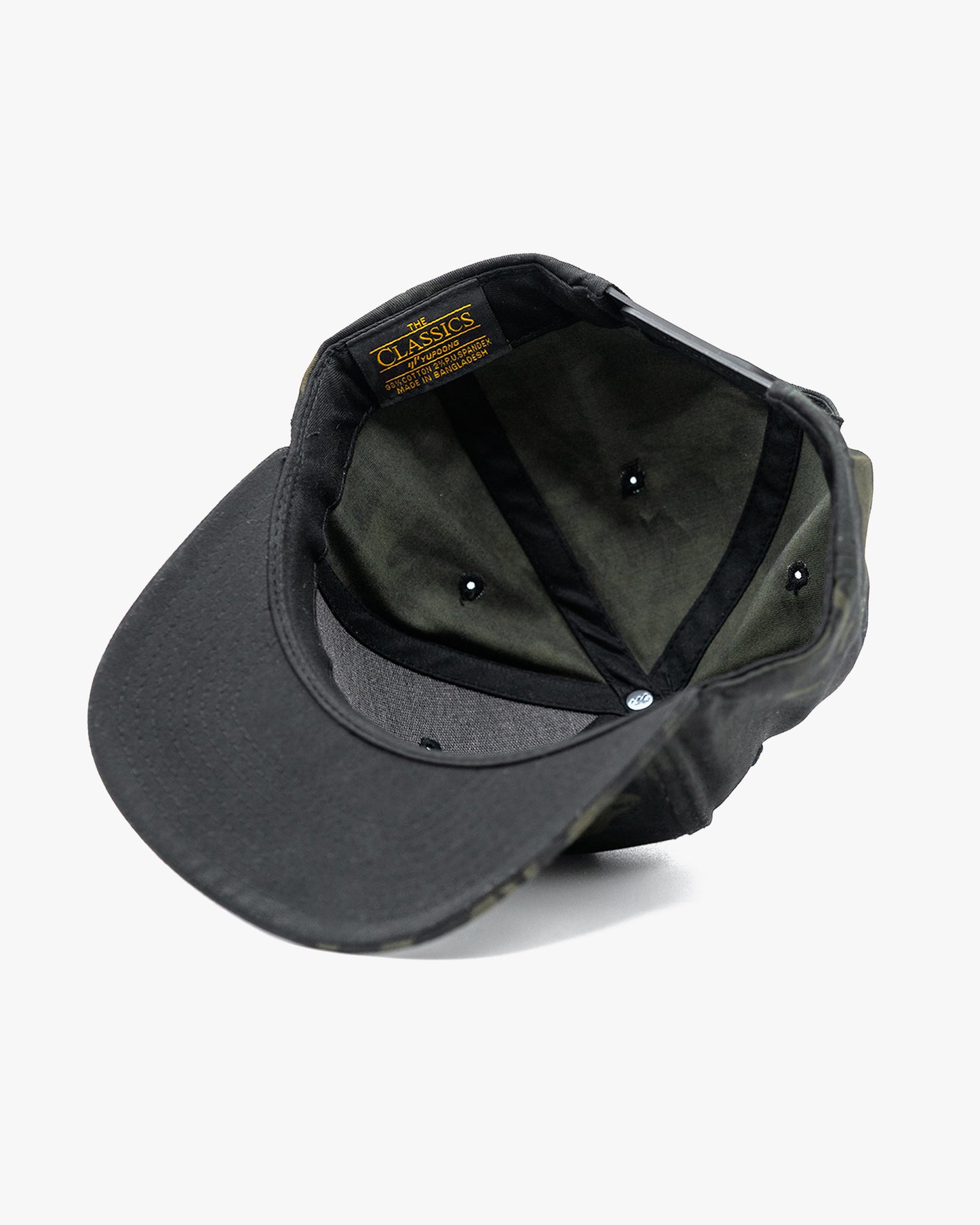 Icon Snapback Hat- Black Camo w/ White