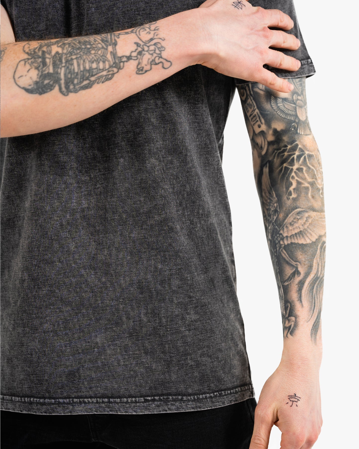Icon Stone Wash Tee - Black w/ Black