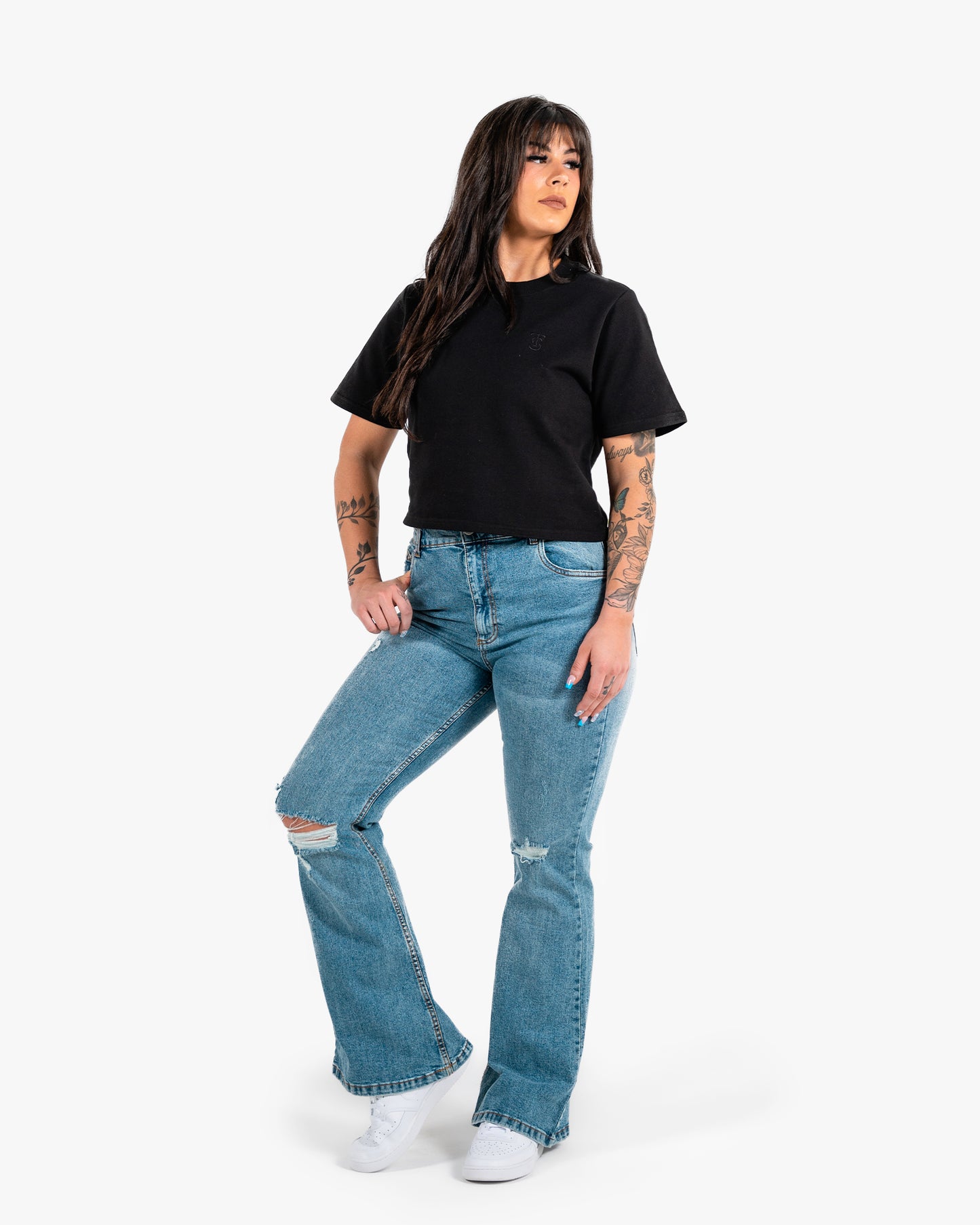 Icon Terry Crop - Black w/ Black