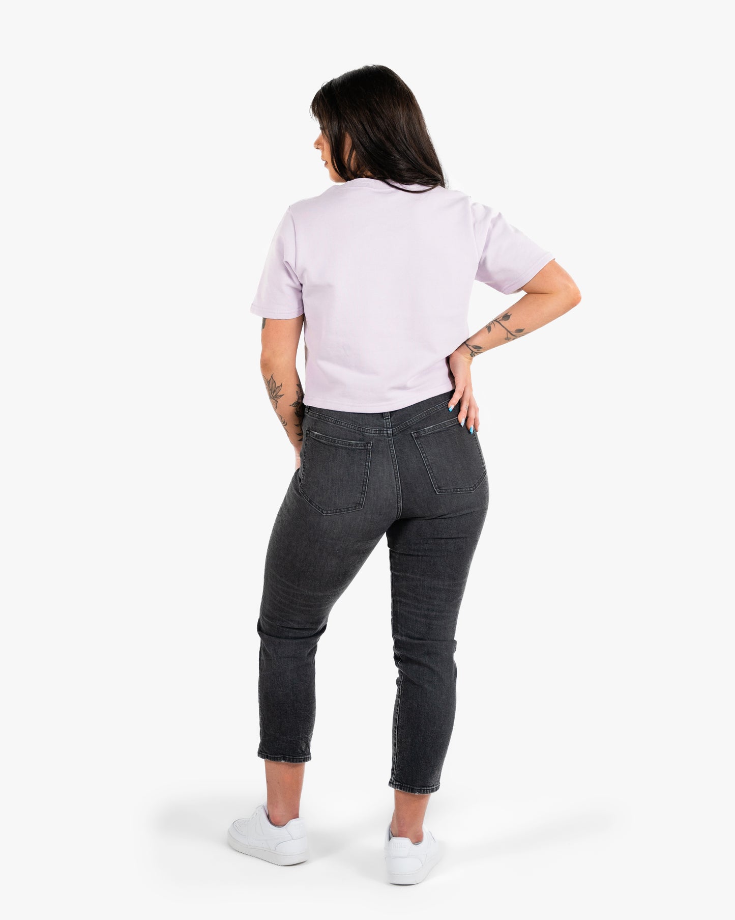 Icon Terry Crop - Orchid w/ Black