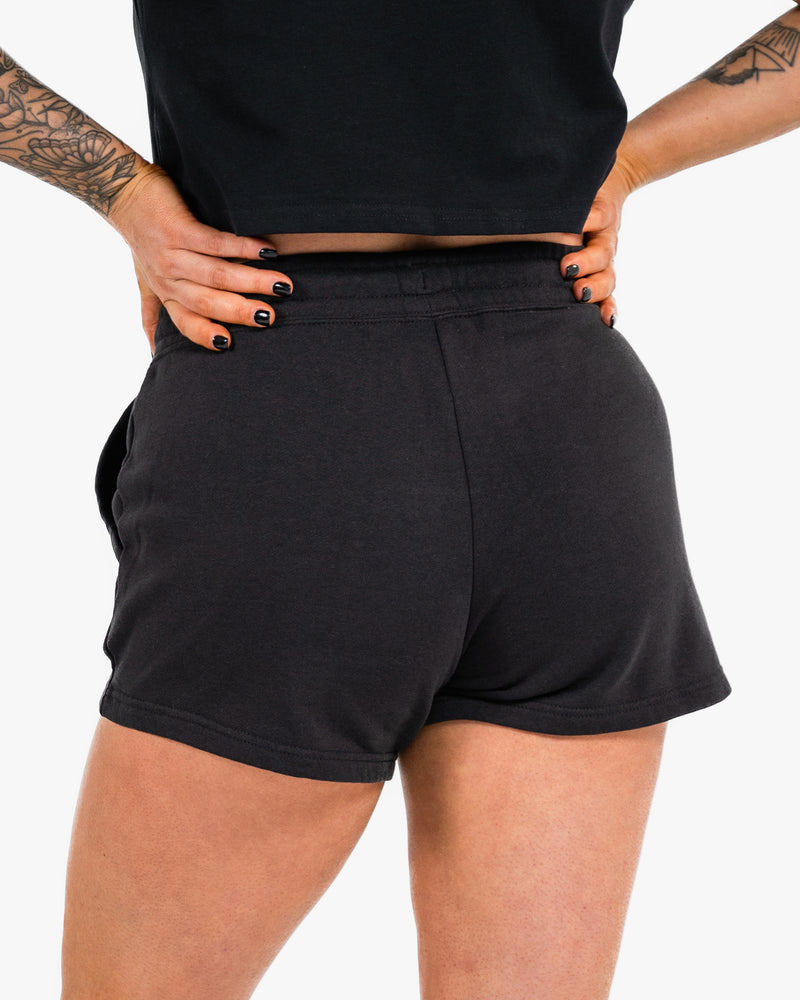 Women's Icon Sweat Shorts - Black w/ Black