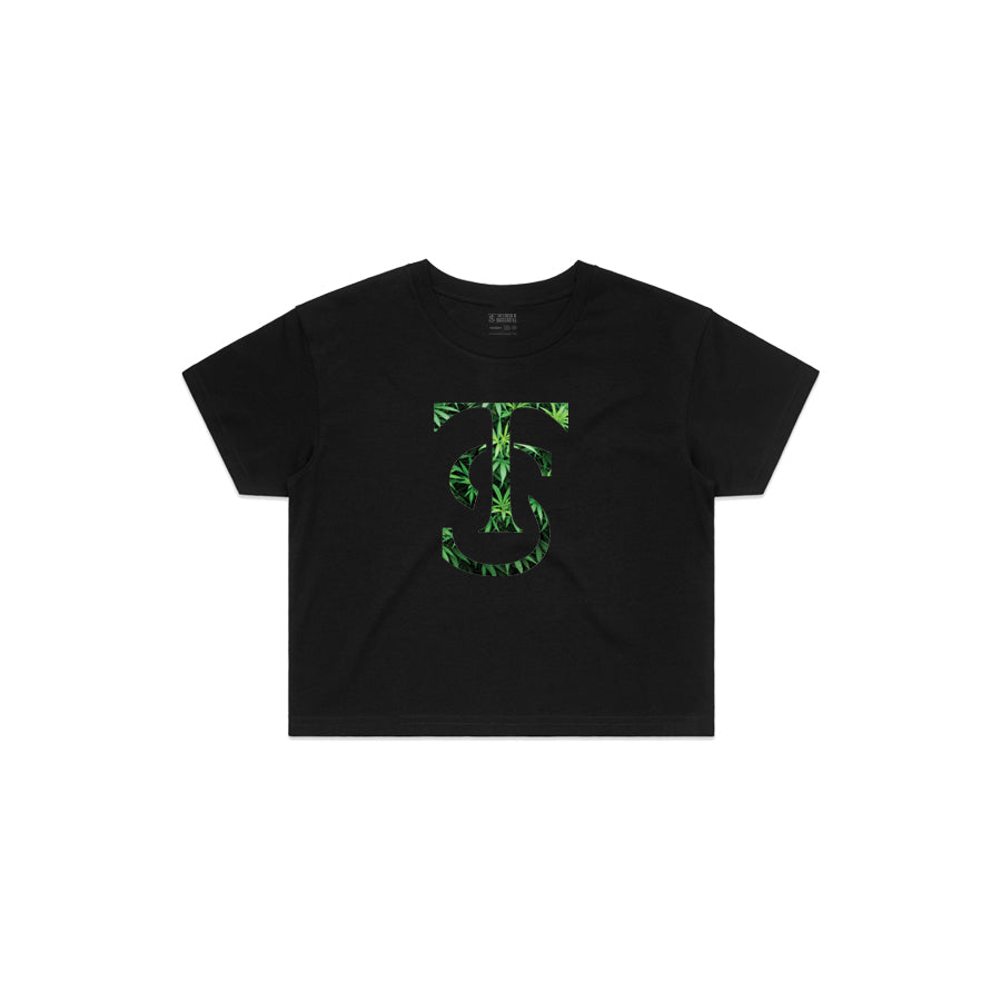 Garden Icon Crop Tee - Black