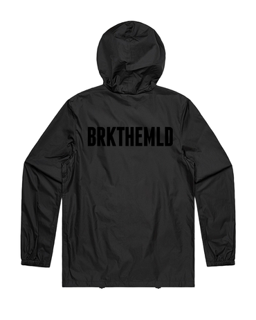 Section Patch Rain Coat - Black