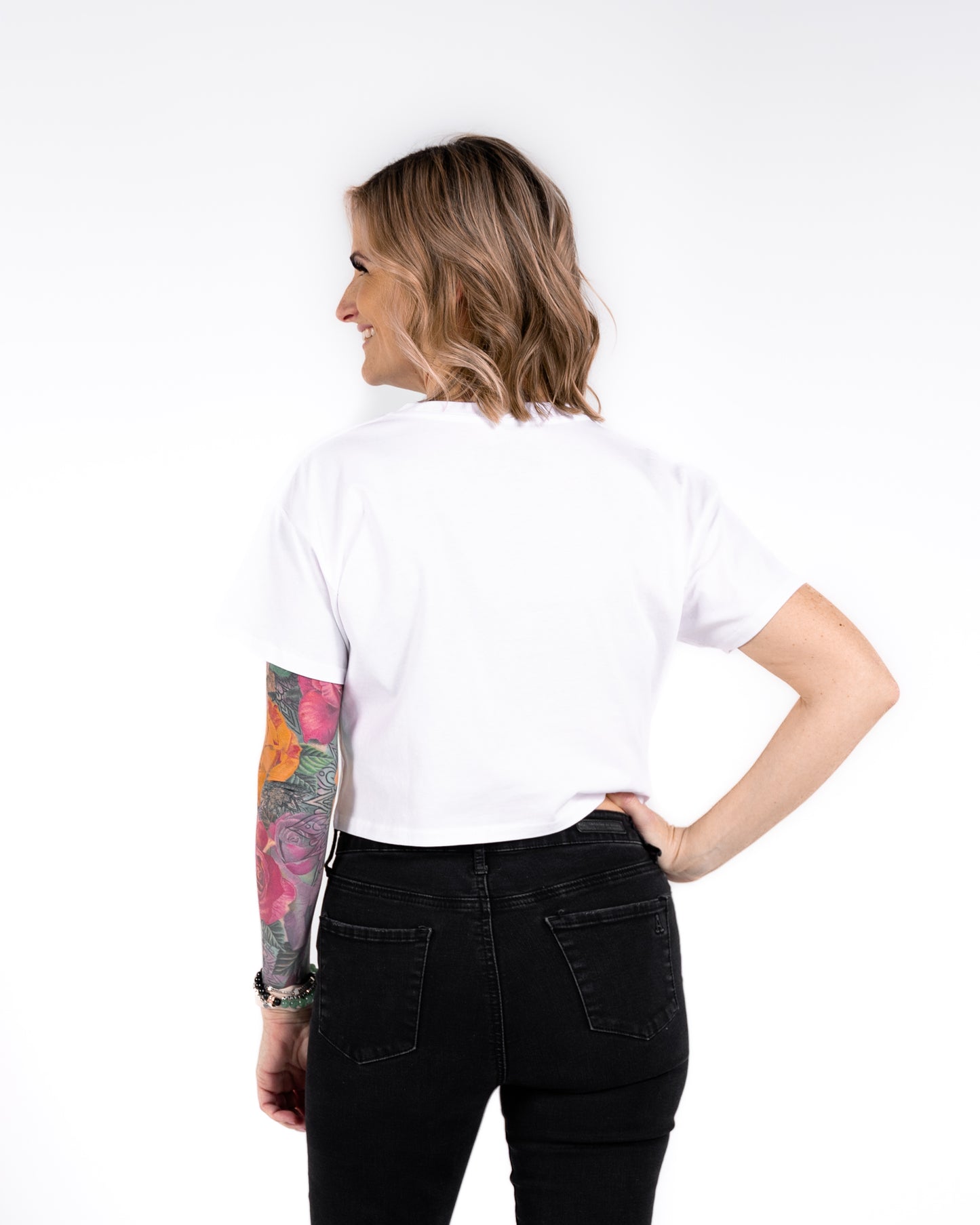 INKED Crop Tee - White