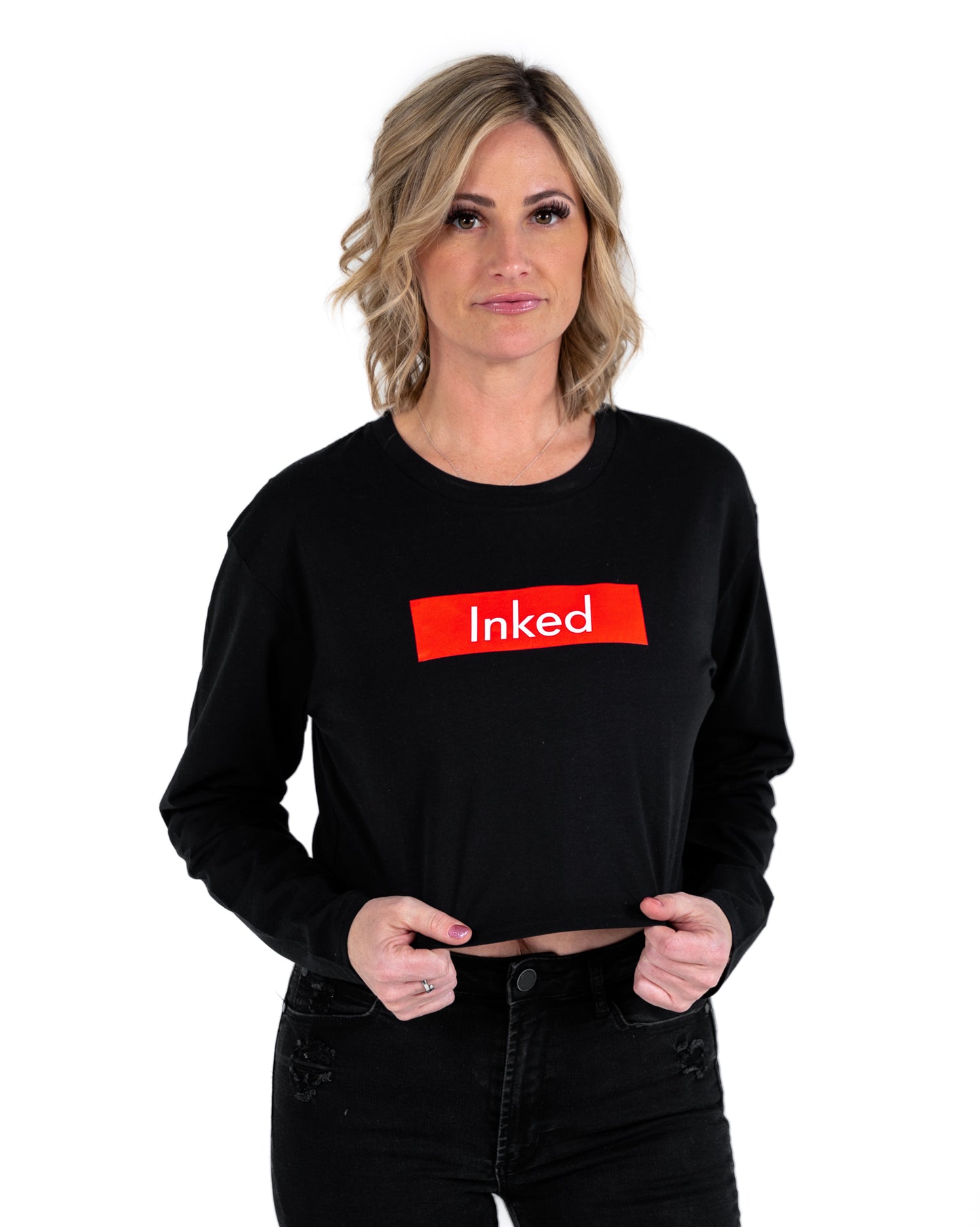 Inked Crop LS - Black