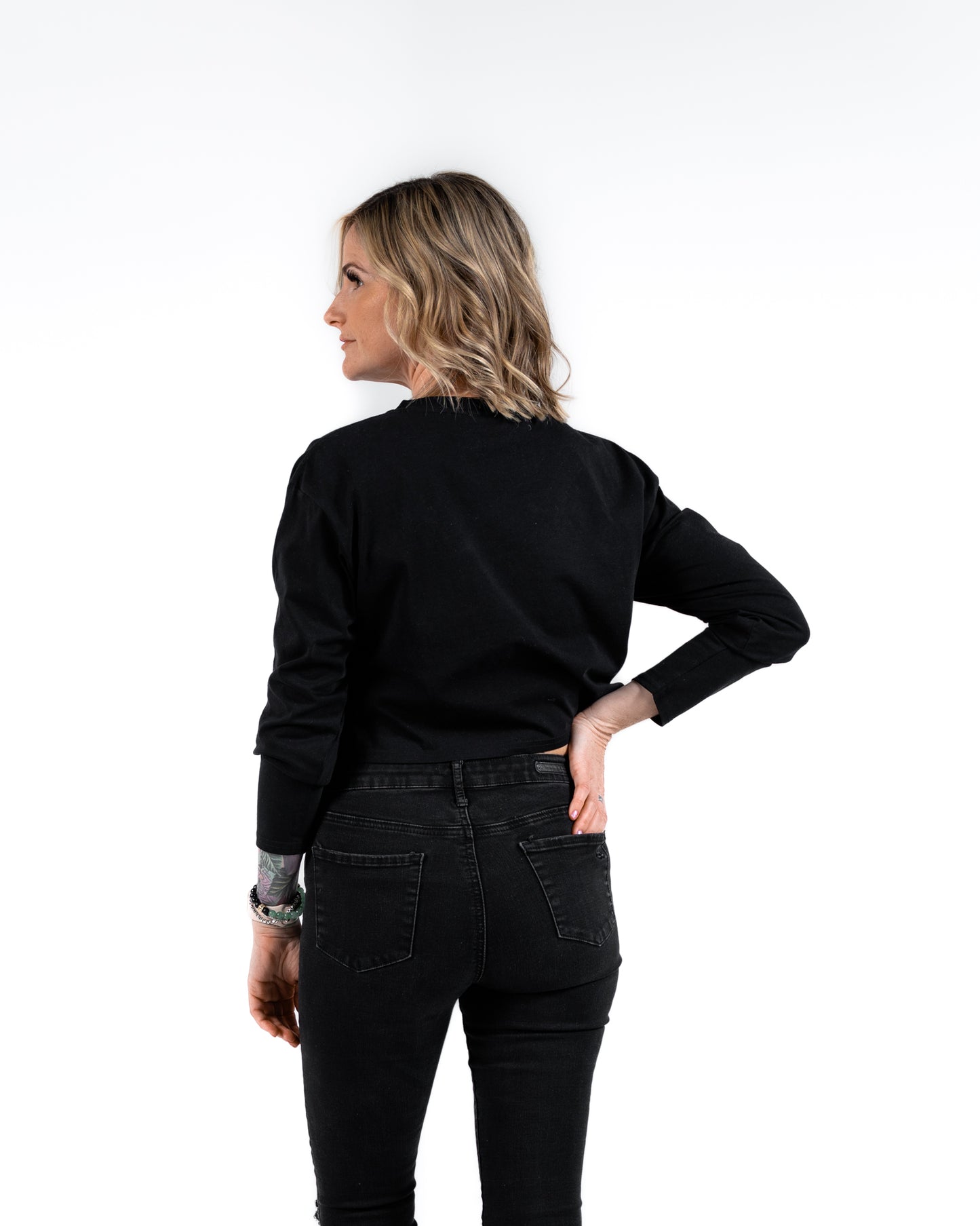 Inked Crop LS - Black