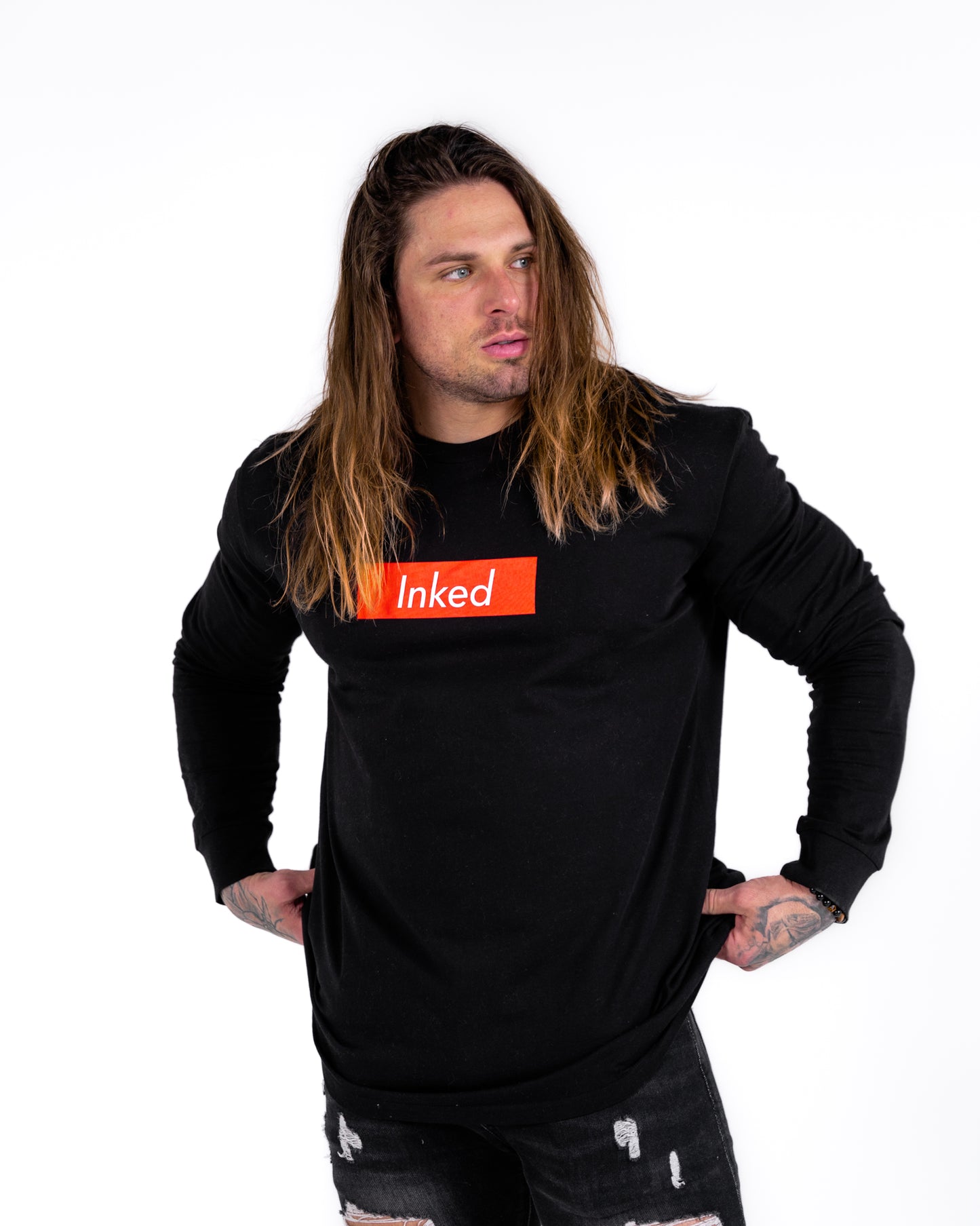 Inked Long Sleeve Tee - Black