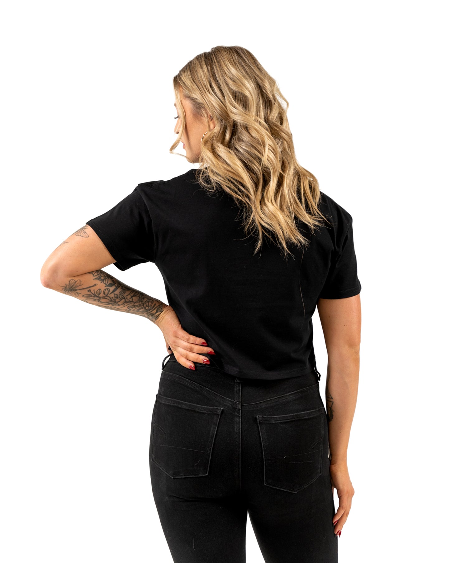 Bet on Yourself Crop Tee - Black w/ Gold