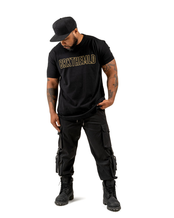 Classic BRKTHEMLD T-Shirt - Black w/ Gold