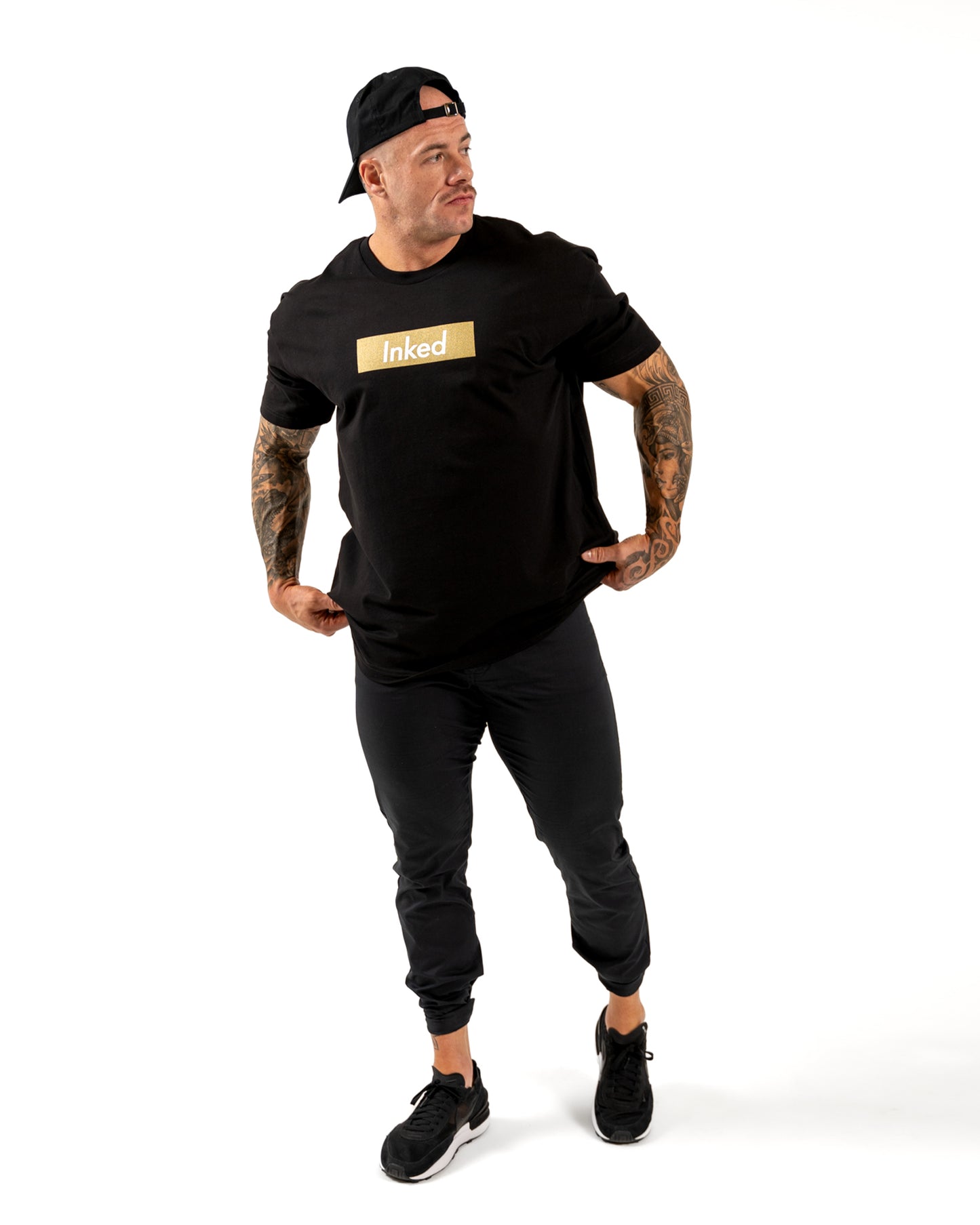 INKED Tee - Black w/ Gold