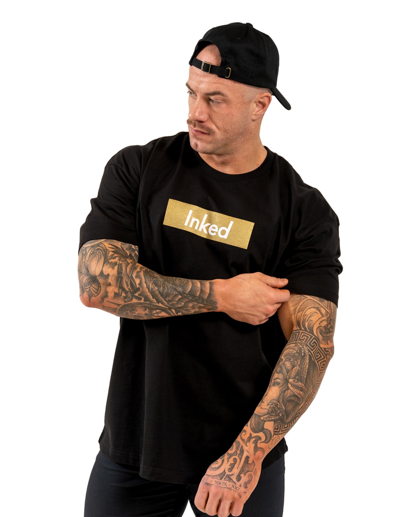 INKED Tee - Black w/ Gold
