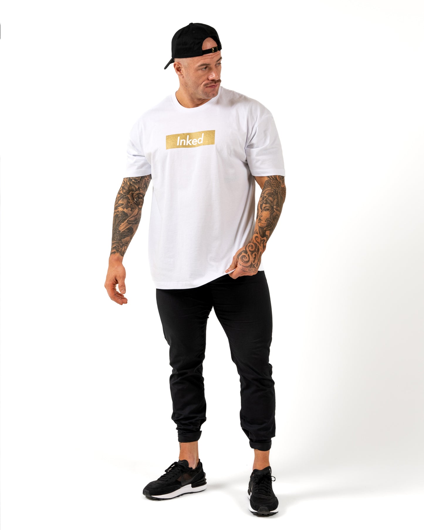 INKED Tee - White w/ Gold