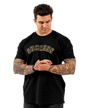 Success 18 Tee - Black w/ Gold