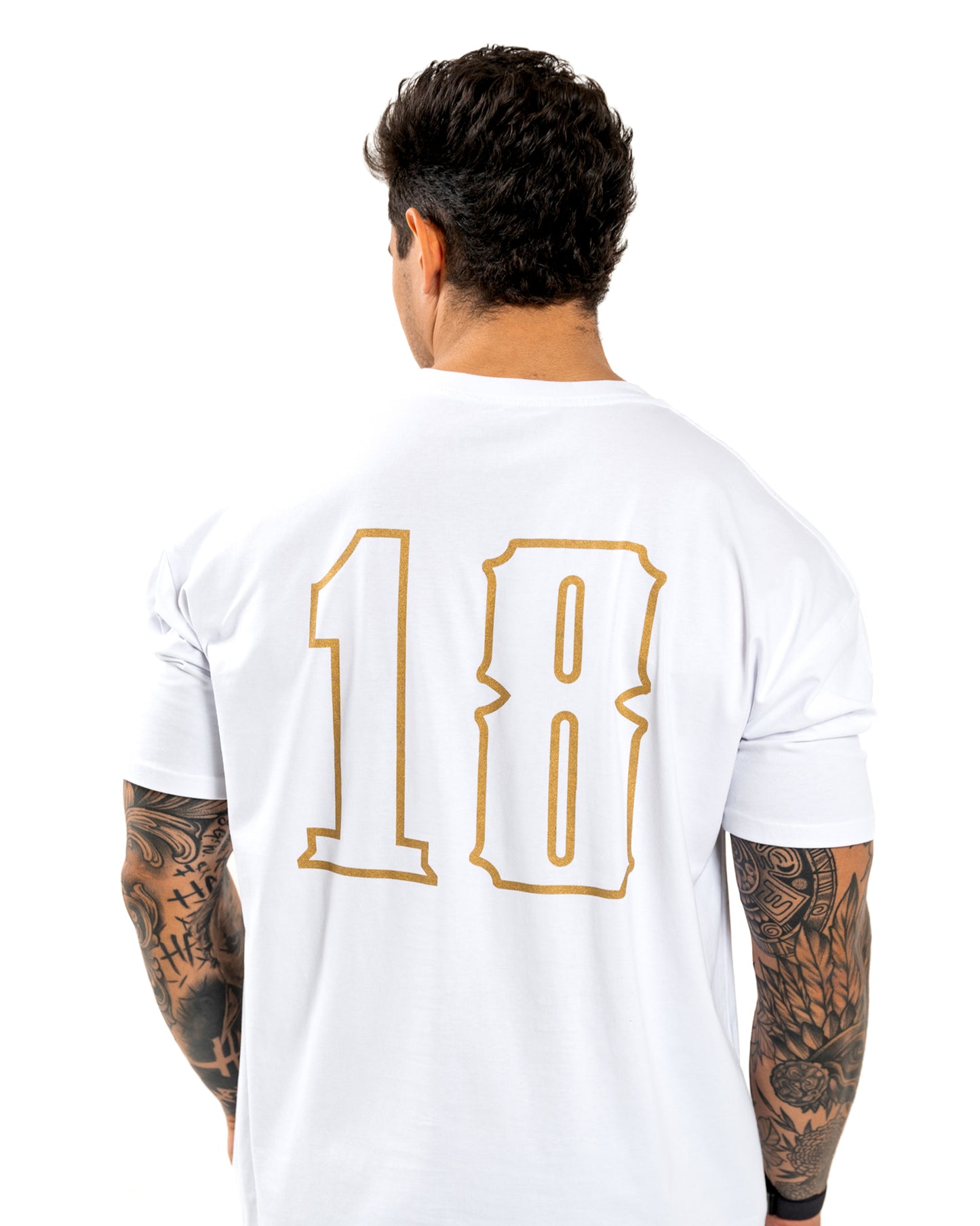 Success 18 Tee - White w/ Gold