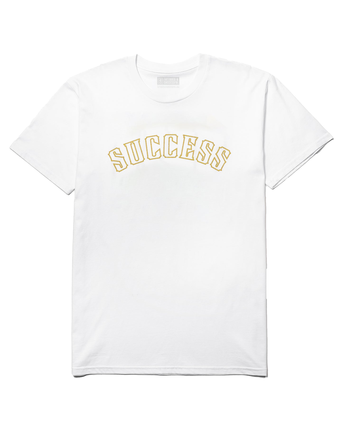 Success 18 Tee - White w/ Gold