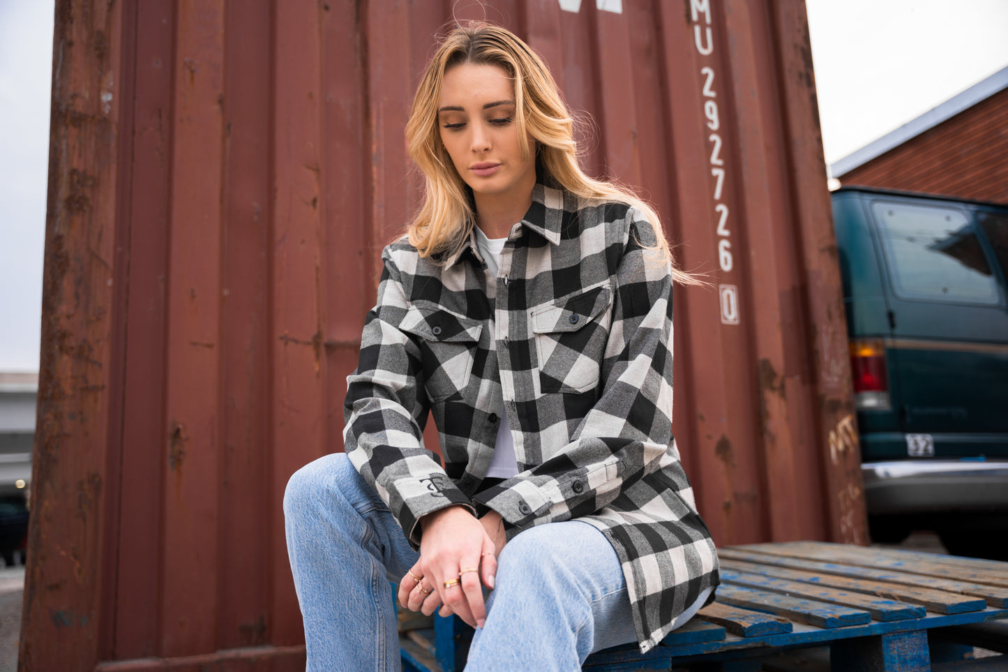 Flannel - Grey Heather / Black