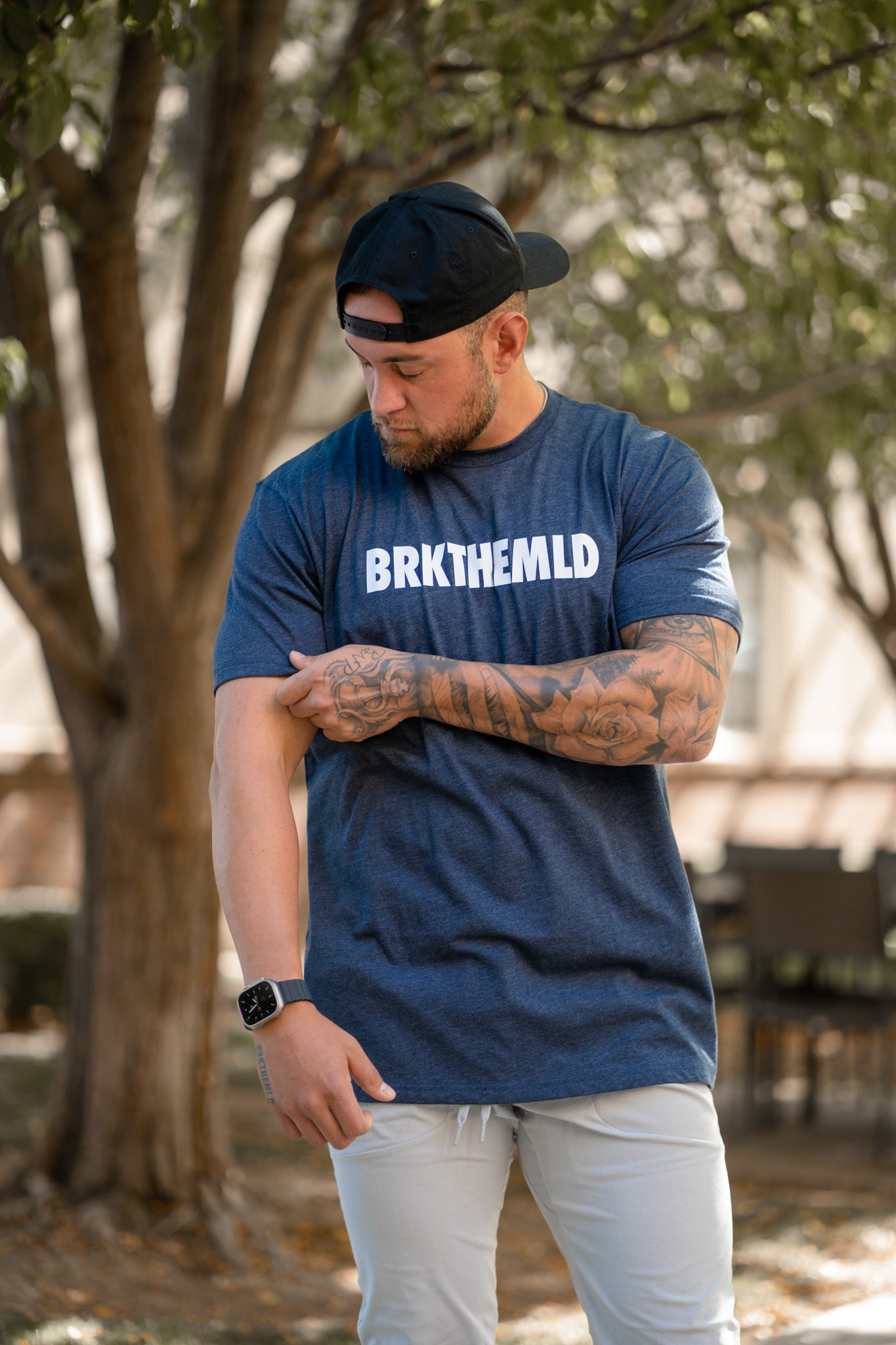 Classic BRKTHEMLD T-Shirt - Navy