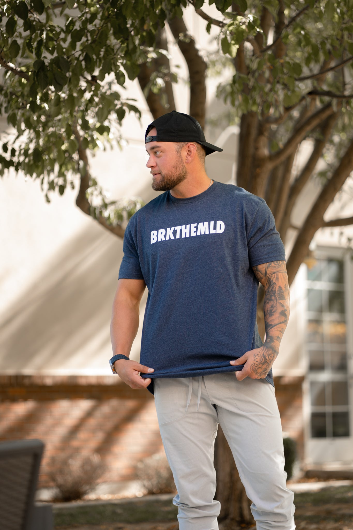 Classic BRKTHEMLD T-Shirt - Navy
