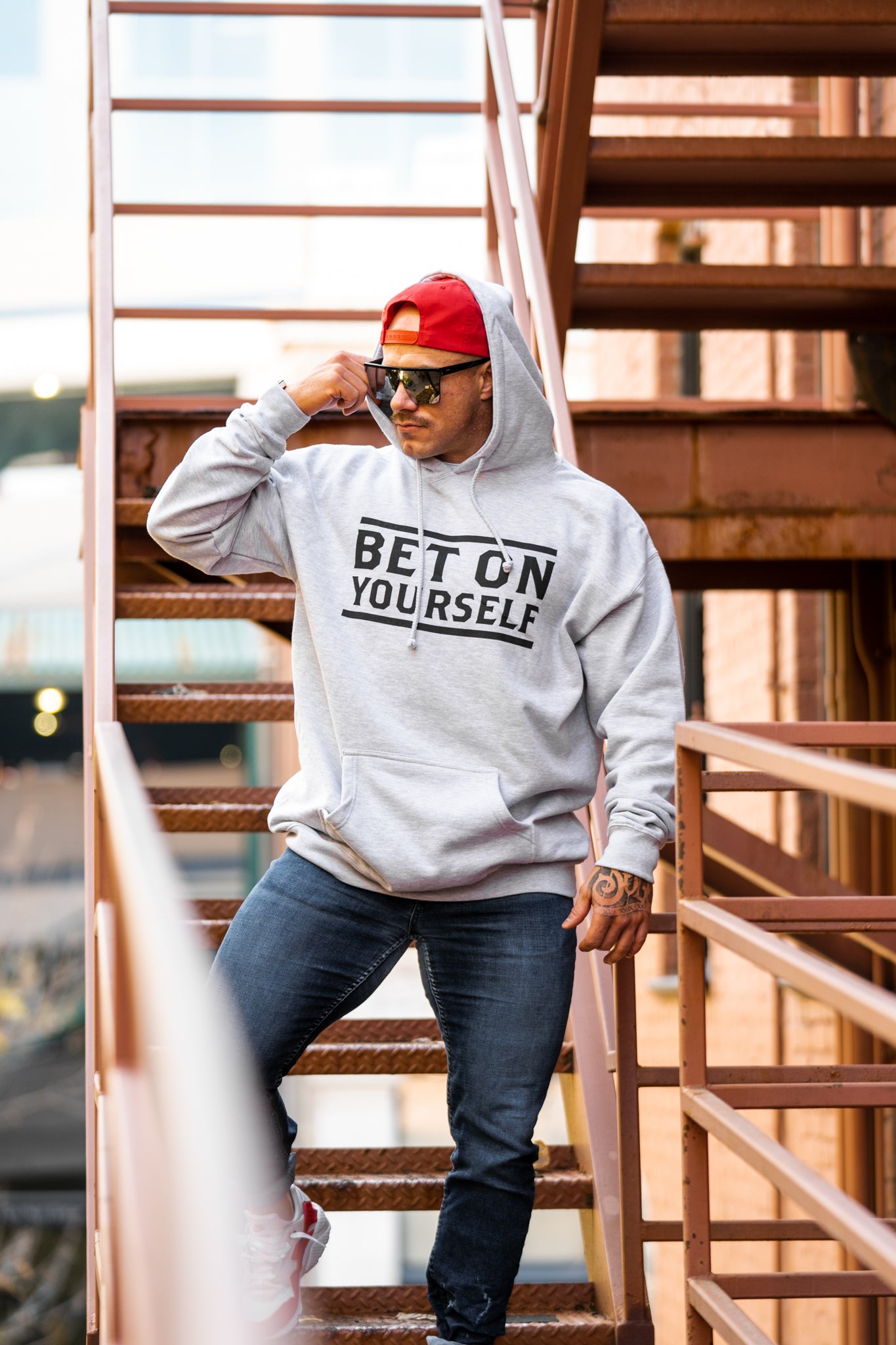 Bet On Yourself Hoodie - Heather Grey