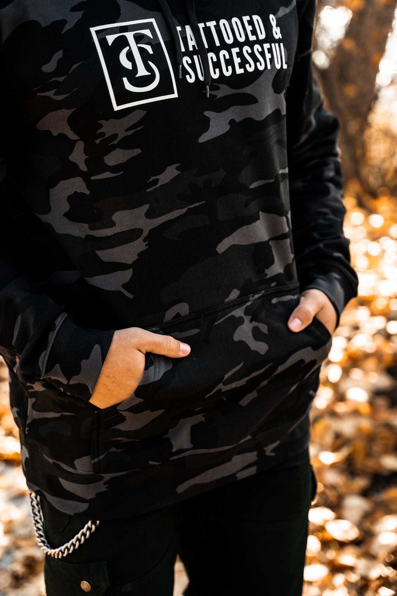 Core Hoodie - Black Camo