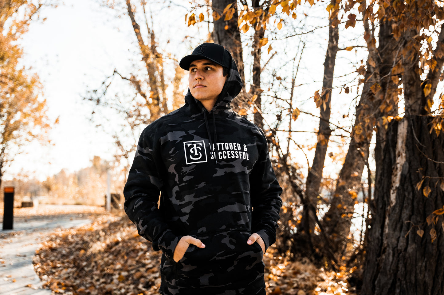 Core Hoodie - Black Camo