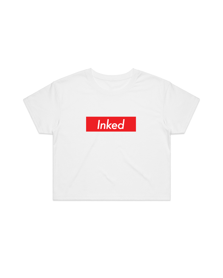 INKED Crop Tee - White