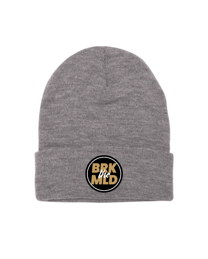 BRKtheMLD Patch Cuff Beanie - Gray