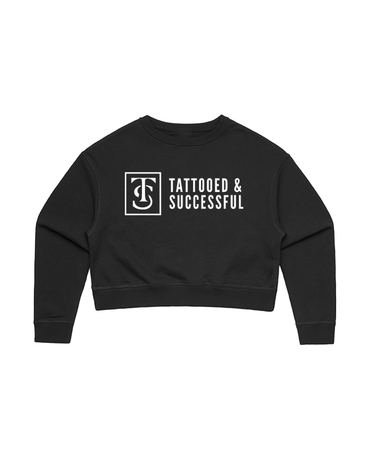 Core Crop Crew Sweatshirt - Black