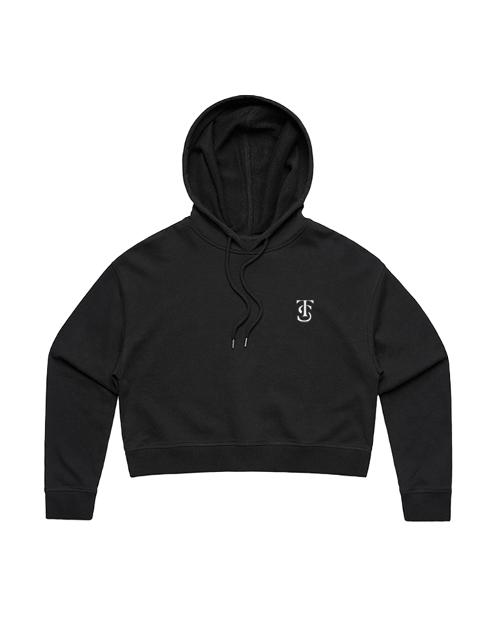Icon Crop Hoodie - Black