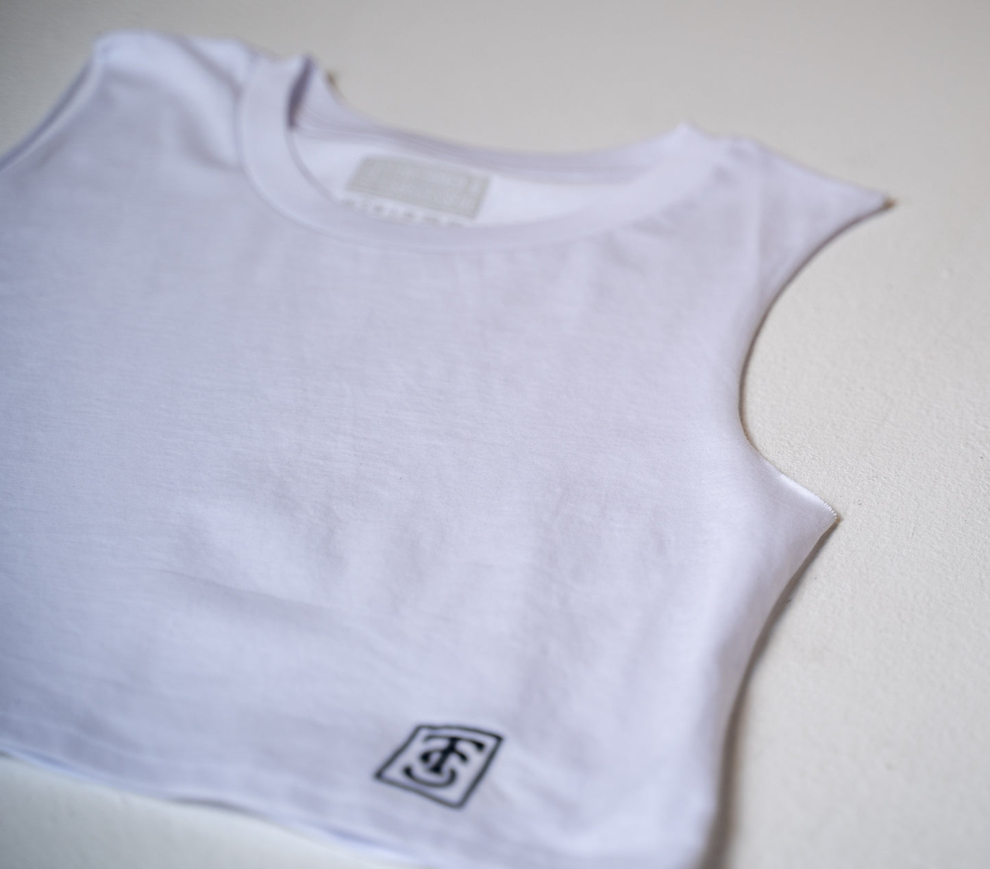 Premium Crop Tank - White