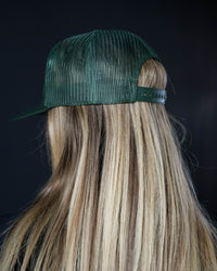 Vintage 5 Panel Trucker Hat - Dark Green