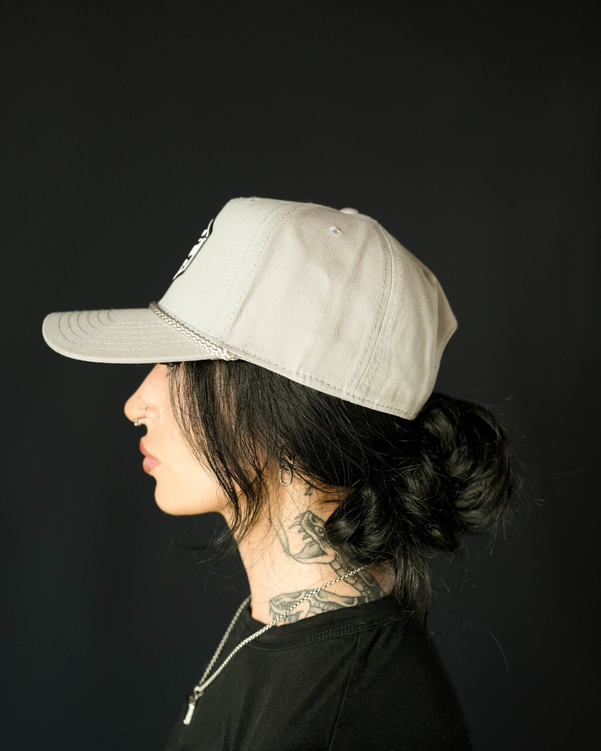 Brand 5 Panel Rope Hat - Grey