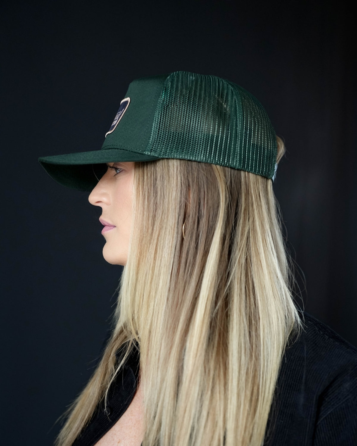 Vintage 5 Panel Trucker Hat - Dark Green