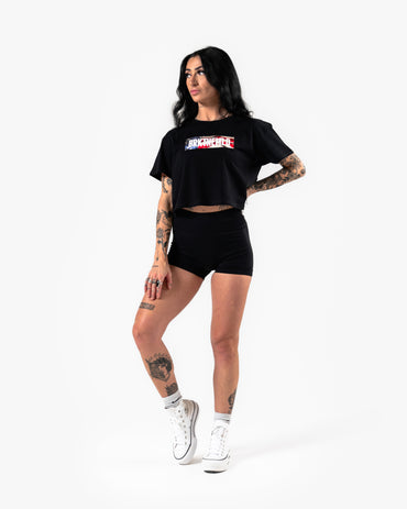 Stars & Stripes BRKTHEMLD Crop  - Black